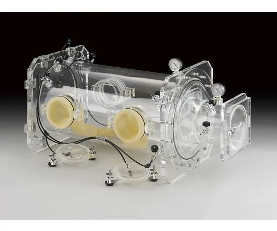 64-3683-23　［Discontinued］Vacuum Glove Box (Round) 400 Type　00199