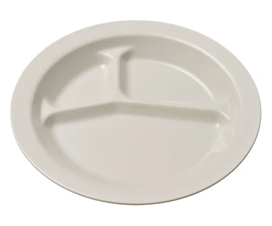 62-2924-44 (Gray) PP Round Lunch Plate, 3 Pieces 1714GR