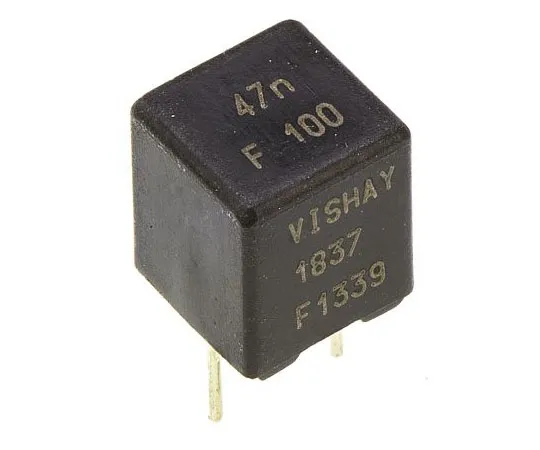 63-4705-12 Vishay 47nF Polypropylene Capacitor PP 63 V ac, 100 V dc ±1% Tolerance Through Hole MKP 1837 Series MKP1837347011