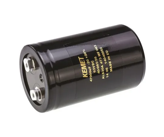 63-4778-12 KEMET 47000μF 63V dc Aluminium Electrolytic Capacitor, Chassis Mount 66 x 105mm +85°C 66mm 105mm ALS30A473MF063