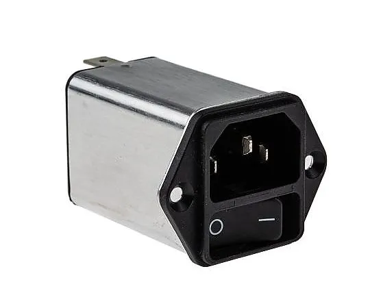 63-4835-08 Male C14 IEC Filter Panel Mount,Rated At 4A,250 V ac DC12.3102.001