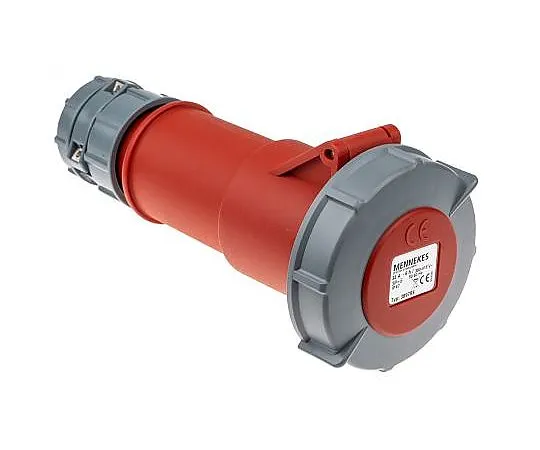 63-4740-61 Mennekes PowerTOP Series, IP67 Red Cable Mount 3P+E Industrial Power Socket, Rated At 32A, 415 V 3897