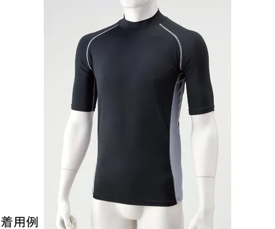 65-3359-61 Cool Power Stretch Shirt Short Sleeve Black M HO-97BK-1
