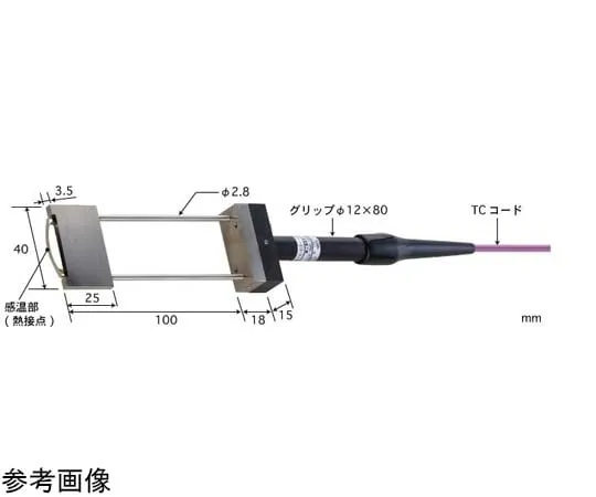 65-3528-29 Thin/Narrow Groove Temperature Sensor TH Series -50~400°C Type E Head Shape: Type 11 TH-11E-010-1-TC1-ASP