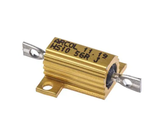 63-4746-29 Arcol HS10 Series Aluminium Ho***d Axial Wire Wound Panel Mount Resistor, 56Ω ±5% 10W HS10 56R J