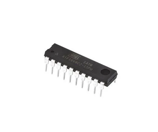 63-4682-94 Microchip Technology ATF16V8CZ-15PU, SPLD Simple Programmable Logic Device ATF16V8C 150 Gates, 8 Macro Cells, 8 I/O, ATF16V8CZ-15PU