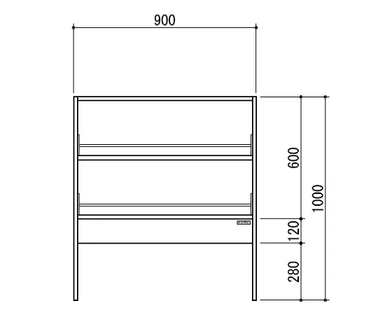 2-3561-01　［Discontinued］Reagent Shelf (White, Double-Sided Type)　TOB-900W