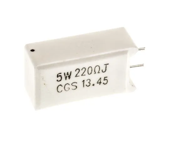 63-4724-08 TE Connectivity 220Ω 5W Metal Film Fixed Resistor ±5% ±300ppm/°C SQMR5220RJ