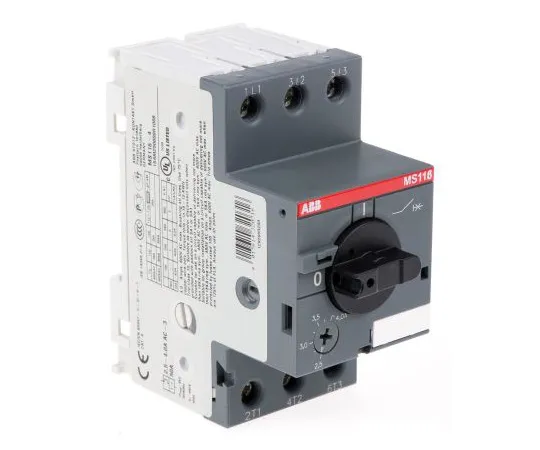 63-4795-88 ABB Manual 3P Motor Protection Circuit Breaker, 690 V ac, 1, 3 Phase, IP20 MS116-4.0