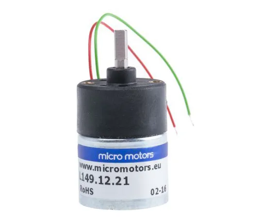63-4756-76 Micromotors, 12 V dc, 2.5 Ncm, Brushed DC Geared Motor, Output Speed 80 rpm L149-12-21