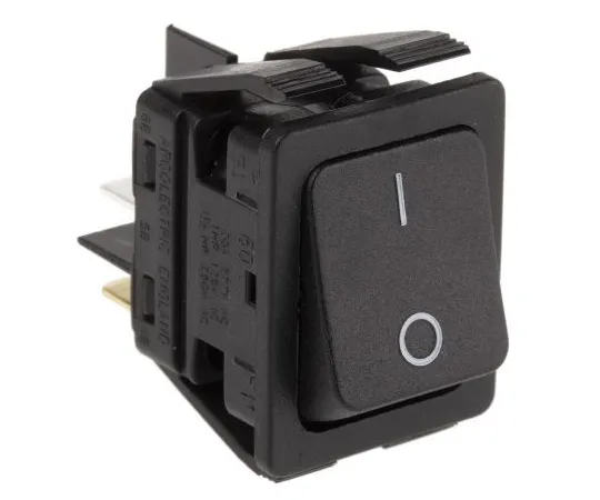63-4777-01 Arcolectric Double Pole Single Throw (DPST), Latching Rocker Switch Panel Mount C6050ALAAC