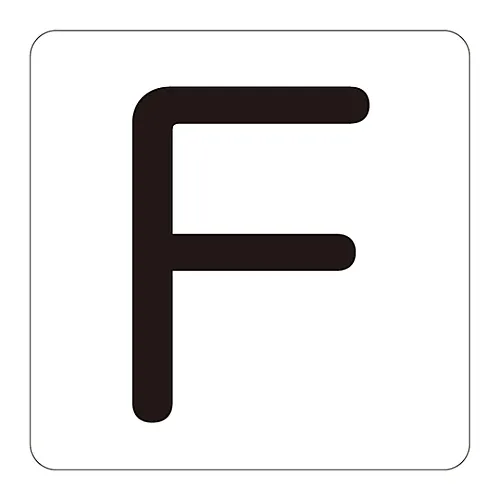 61-3414-76　［Discontinued］Alphabet Display Sticker HA-F (5P) Large　172506