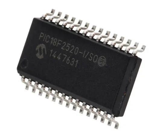63-4895-86 Microchip PIC18F2520-I/SO, 8bit PIC Microcontroller, 40MHz, 32 kB, 256 B Flash, 28-Pin SOIC PIC18F2520-I/SO