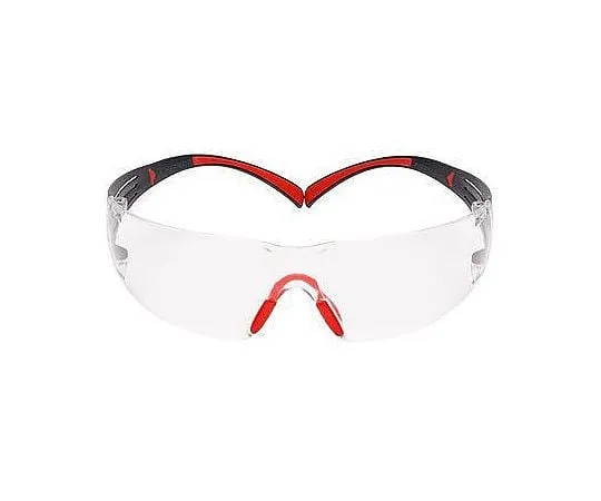 63-4713-81 3M SecureFit™ 400, Clear Safety Glasses, Anti-Mist Coating SF401SGAF-RED