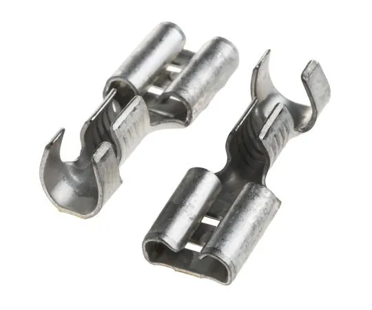63-4744-14 TE Connectivity FASTON .250 Series Crimp Receptacle, 6.35 x 0.81mm, 2mm² to 3mm², 14AWG to 12AWG, Tin Plated 41829-1