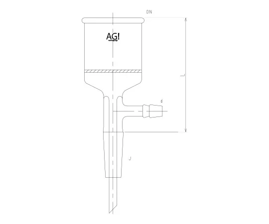 62-2113-18　［Discontinued］Buchner Shape, Filter (with Sliding, Suction Port)　3920-11G1