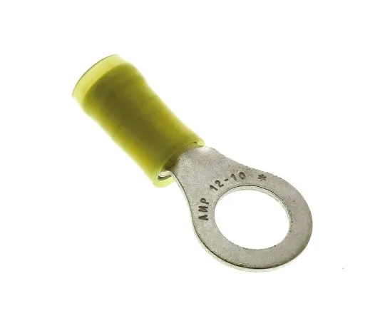 63-4799-66 TE Connectivity PIDG Series Insulated Crimp Ring Terminal, M8 Stud Size, 2.6mm² to 6.6mm² Wire Size, Yellow 320576