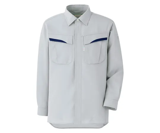 65-1282-30　［Discontinued］Work Clothes, VERDEXCEL Stretch Long Sleeve Shirt Silver Gray S VES2491-UE-S　VES2491-UE-S