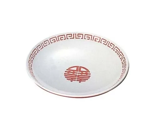 61-6836-18 Melamine Chinese Dishes Zuisho Dish CA-42 Outer Red Inner White 2419710