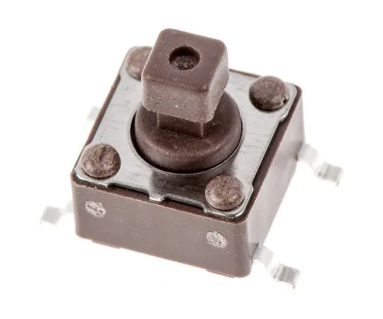63-4777-12 Brown Button Tactile Switch, Single Pole Single Throw (SPST) 50 mA @ 12 V dc 4mm DTSM644NV