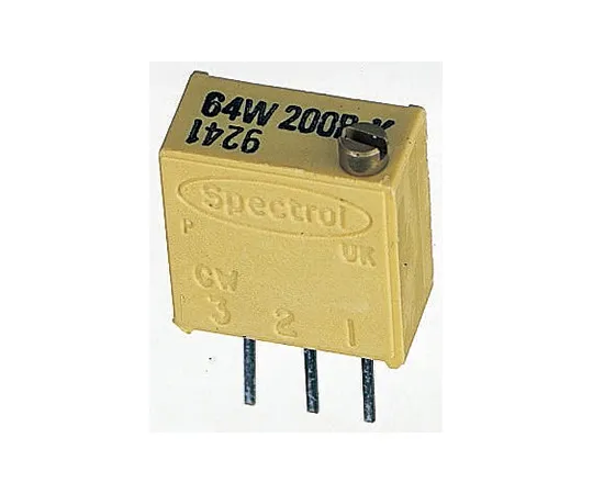 63-4697-13 Vishay 64W Series 19 (Electrical), 22 (Mechanical)-Turn Through Hole Trimmer Resistor with Pin Terminations, 20Ω ±10% M64W200KB40