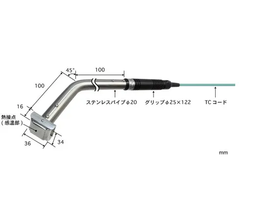 65-3529-28 High Temperature Durable Surface Temperature Sensor Model 621 -50~1200°C K Type 45° 621K-010-TC1-ASP