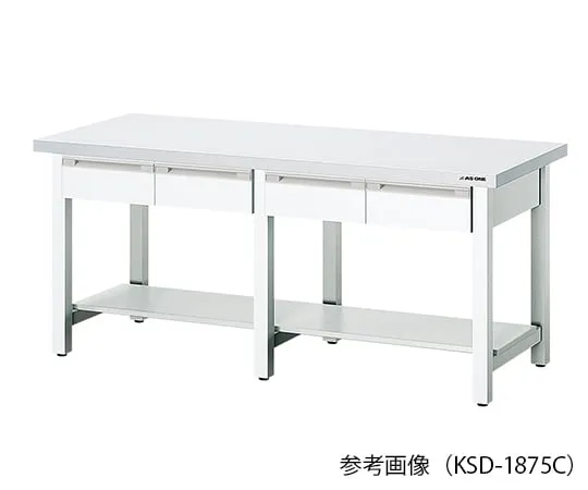 3-2008-11　［Discontinued］Ceramic Top Board Workbench (Single Side Drawer) 750 x 1200 x 800mm　KSD-1275C