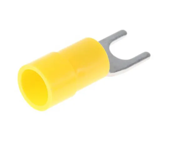 63-4891-36 RS PRO Insulated Crimp Spade Connector, 4mm² to 6mm², 12AWG to 10AWG, M4 Stud Size Vinyl, Yellow 613-9564