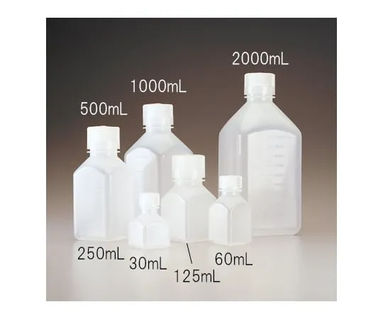 62-1611-63 Square Bottle PPCO Transparent 30mL 2016-0030JP