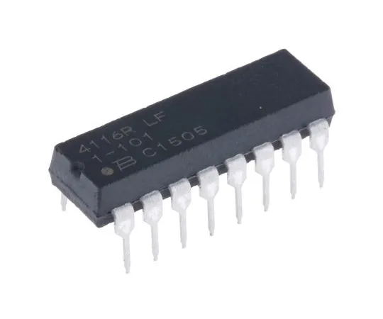 63-4852-03 Bourns Isolated Resistor Array 100Ω ±2% 8 Resistors, 2.25W Total, DIP package 4100R Through Hole 4116R-1-101LF