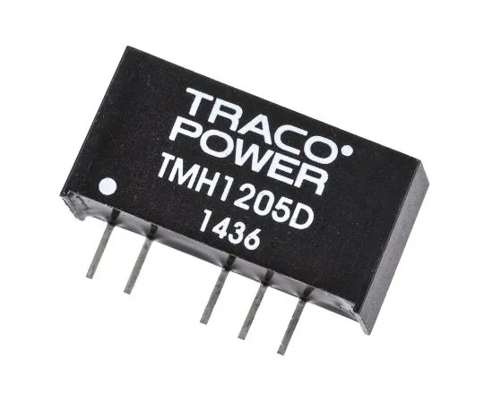 63-4759-39 TRACOPOWER TMH 2W Isolated DC-DC Converter Through Hole, Voltage in 10.8 → 13.2 V dc, Voltage out ±5V dc TMH 1205D