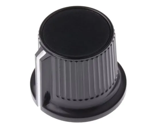 63-4748-17 RS Pro Potentiometer Knob, Grub Screw Type, 21mm Knob Diameter, Black, 6.35mm Shaft 259-6979