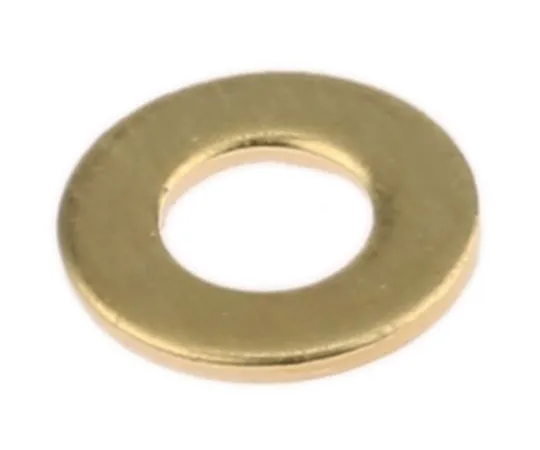 63-4817-10 Brass Plain Washer, 0.8mm Thickness, M4 483-2609