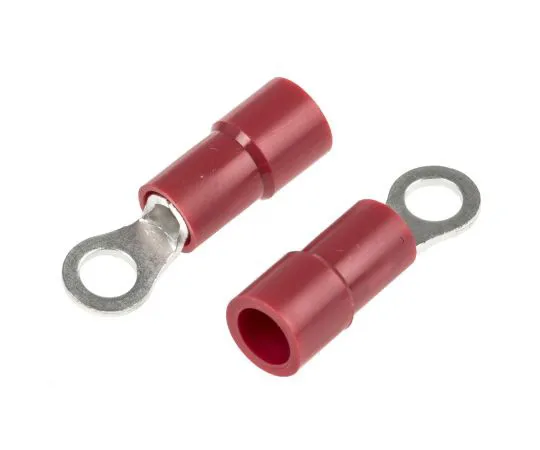 63-4891-12 RS PRO Insulated Crimp Ring Terminal, M3 Stud Size, 0.5mm² to 1.5mm² Wire Size, Red 613-9227