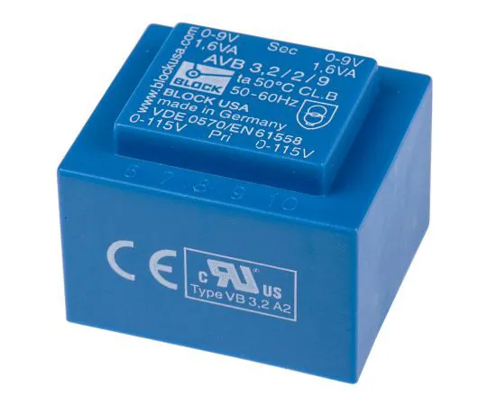 63-4931-58 9V ac 2 Output Through Hole PCB Transformer, 3.2VA AVB3.2/2/9