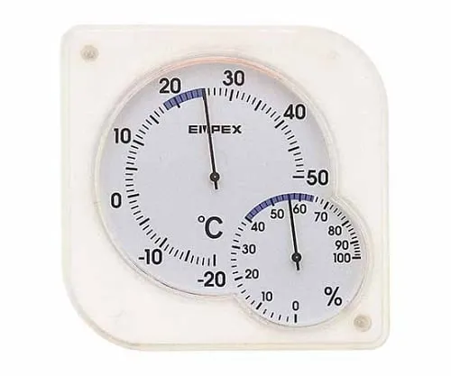 61-6865-94 Thermo-Hygrometer 76 x 75 x 13mm 35G (Blister Pack) Clear White TM-5601