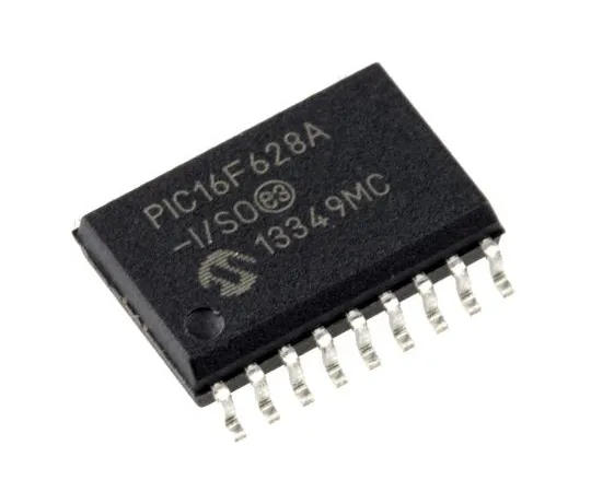 63-4895-65 Microchip, 8bit PIC Microcontroller, 20MHz, 128 B, 2048 x 14 words Flash, 18-Pin SOIC PIC16F628A-I/SO