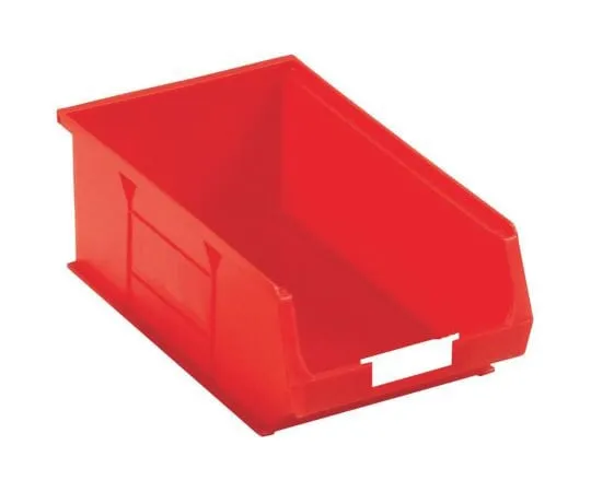 63-4818-40 RS Red Plastic Stackable Storage Bin, 130mm x 205mm x 350mm 484-4078