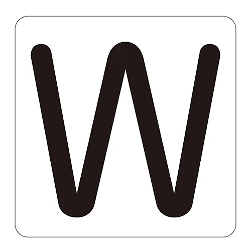 61-3414-93　［Discontinued］Alphabet Display Sticker HA-W (5P) Large　172523