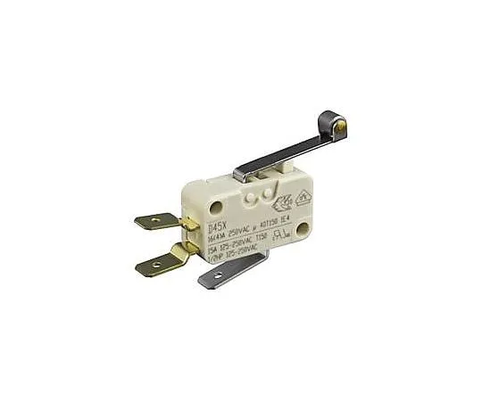 63-4699-51 SPDT-NO/NC Roller Lever Microswitch, 16 A @ 250 V ac D45U-V3RD