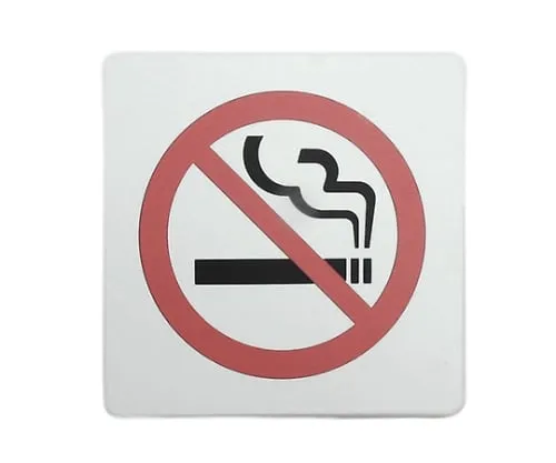 61-7419-50 100 x 100mm White Non-Smoking Mark SAB1016-2