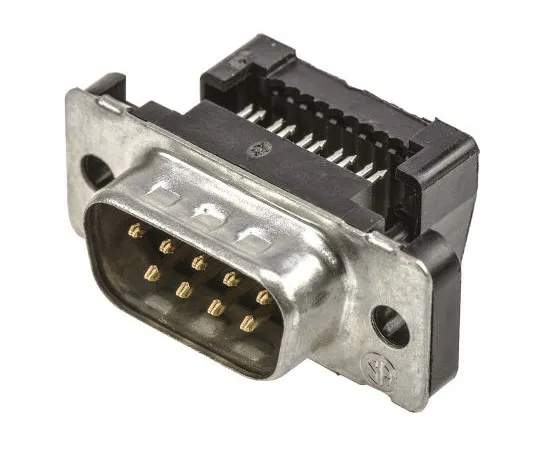 63-4687-03 TE Connectivity AMPLIMITE HDF-20 Series 2.76mm Pitch 9 Way IDC D-Sub Ribbon Cable Connector, Plug, Steel Shell 1658613-4