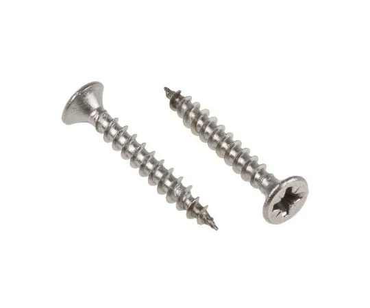 63-4690-84 Pozidriv Countersunk Stainless Steel Wood Screw, A2 304, 3.5mm Thread, 25mm Length 144-3508