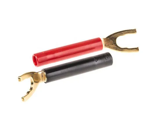 63-4737-40 Multi Contact Insulated Crimp Spade Connector, 4mm Stud Size, Red/Black 23.0440-22 23.0440-21