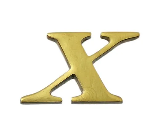61-7430-74 Brass Gold Characters Large Characters X QL20-X