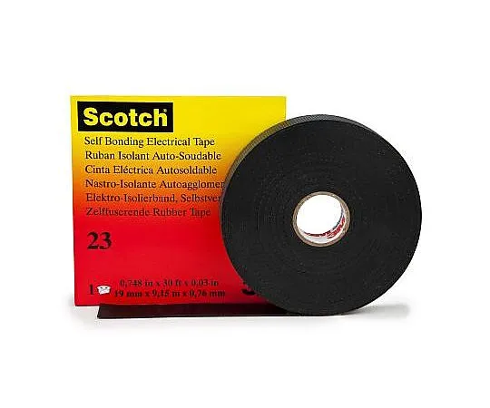 63-4722-01 3M Scotch® 23 Black Self Amalgamating Tape 19mm x 9m SCOTCH 23 9.15X19