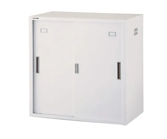 0-4381-13　［Discontinued］Chemical-Resistant Double Sliding Storeho*** Steel Door 880 x 400 x 880mm　N-90D
