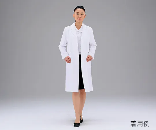 3-5932-01　［Discontinued］Lab Coat For Women (Single) Long Sleeve S White　CP-1301