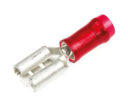 63-4799-67 TE Connectivity PIDG FASTON .250 Series Red Insulated Crimp Receptacle, 6.35 x 0.81mm, 0.3mm² to 0.8mm², 22AWG to 640903-1