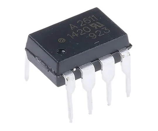 63-4876-22 Broadcom, HCPL-2611-000E DC Input Transistor Output Optocoupler, Through Hole, 8-Pin DIP HCPL-2611-000E